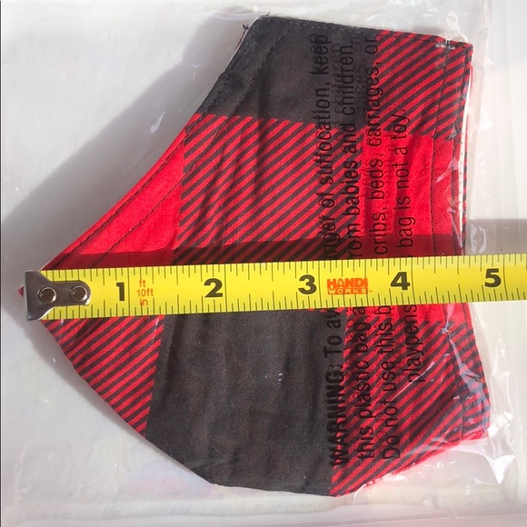 NEW Red & Black Buffalo Check Face Mask - Picture 5 of 11